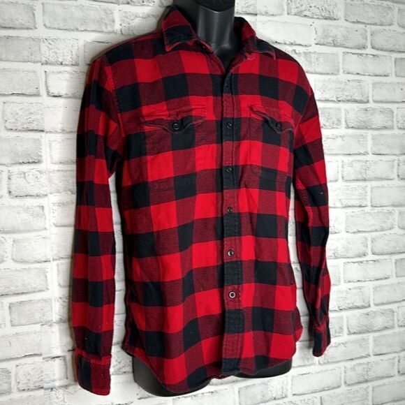American Eagle Buffalo Check Flannel Shirt Size Medium - Picture 2 of 4